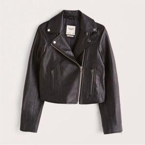 Abercrombie & Fitch Classic Vegan Leather Jacket